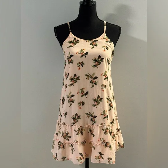 Abercrombie & Fitch pink Floral Babydoll dress. XS - Picture 1 of 9